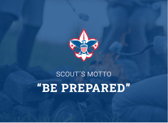 Scout logo and motto Be Prepared